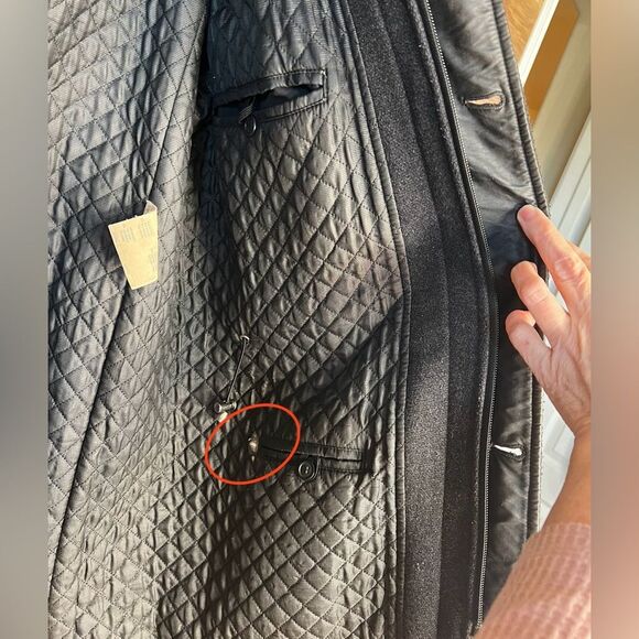 Vintage Balmain Black Hooded Pea Coat for Cold Weather | Size EU48 Medium - Picture 7 of 15